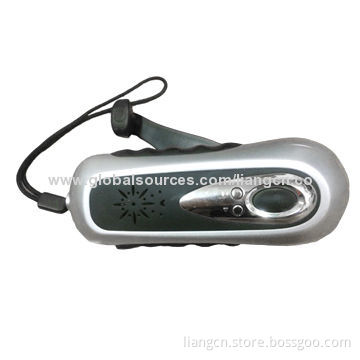 FM Portable Solar Flashlight Radio with Charger